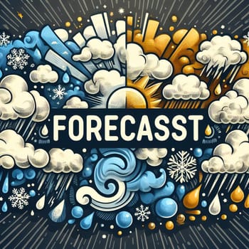 Forecasts banner for predicting future the events