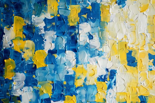 an image of a blue and yellow colorful pixelated background Generative AI.