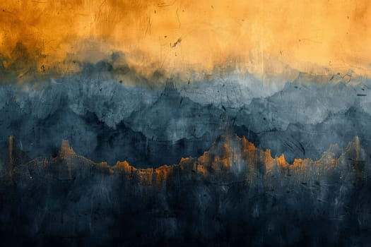 Grunge blue and yellow Textured background . Generative AI.