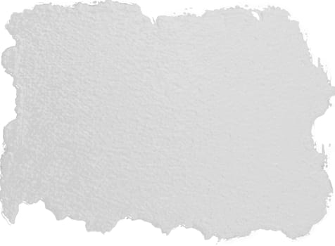 Light gray rough spot with uneven edges on a white background close-up