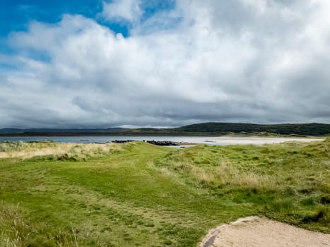 The dunes at Narin Strand, a beautiful large beach in County Donegal Ireland