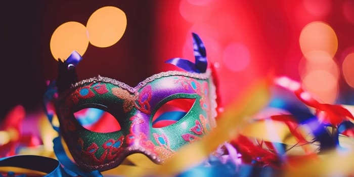 Venetian Carnival Mask For A Party On A Holyday Background