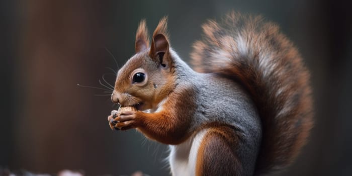 Squirrel Eating Nuts In The Forest, Generative Ai