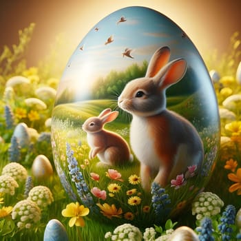 Happy Easter eggs Happy Easter images Happy Easter ai generated image Happy Easter bunney Happy Easter celebration. High quality photo