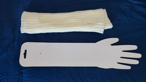 white paper hand with fingers. High quality photo