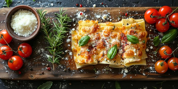 Classic Pasta on kitchen background. Diet and food concept