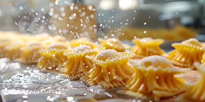 Classic Pasta on kitchen background. Diet and food concept