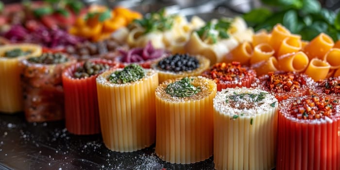 Classic Pasta on kitchen background. Diet and food concept