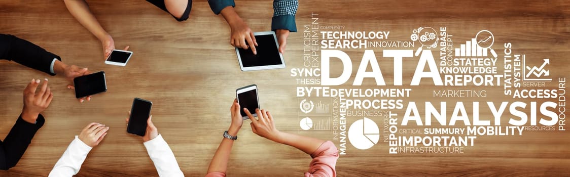 Data Analysis for Business and Finance Concept. interface showing future computer technology of profit analytic, online marketing research and information report for digital business strategy. uds