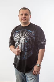 A Portrait of a men in studio white background