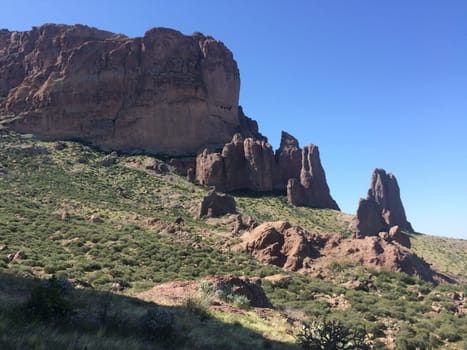 Hiking in the Superstition Mountains, Lost Dutchman, Apache Junction. High quality photo