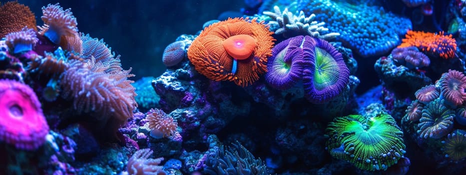 Coral reefs. selective focus, Generative AI,