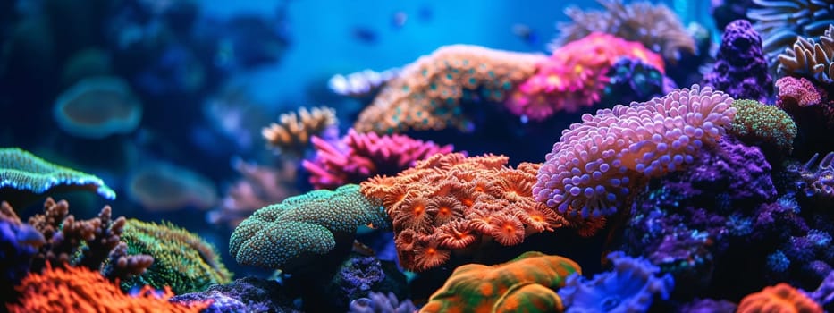 Coral reefs. selective focus, Generative AI,