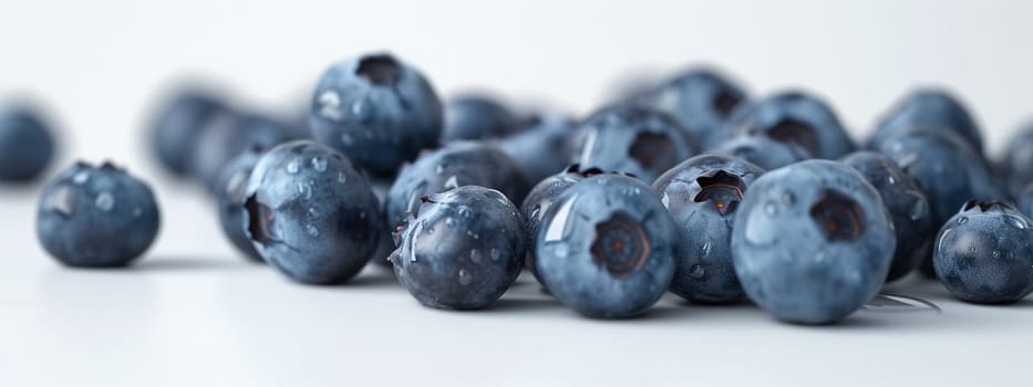 blueberries on a white background. selective focus. food Generative AI,