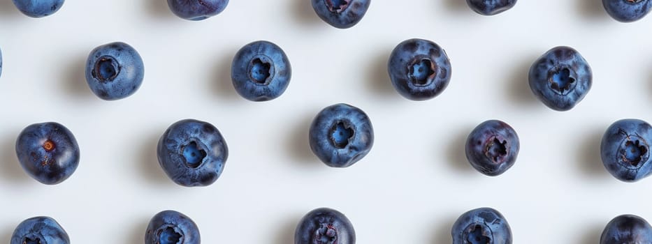 blueberries on a white background. selective focus. food Generative AI,