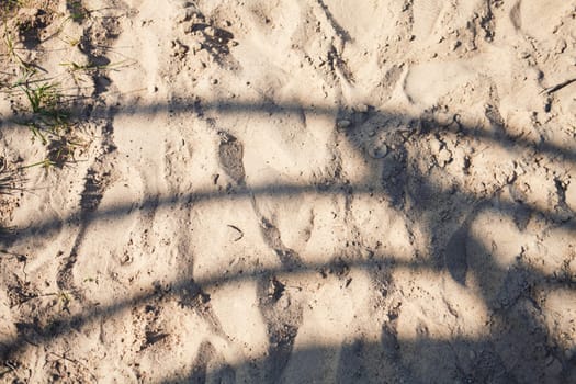 sand pattern of a beach in the summer. background