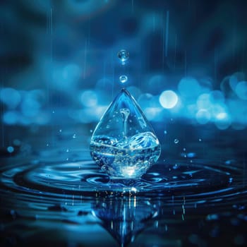 world water day concept. water drop splash. ai generated