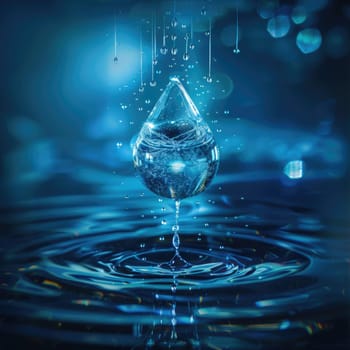 world water day concept. water drop splash. ai generated