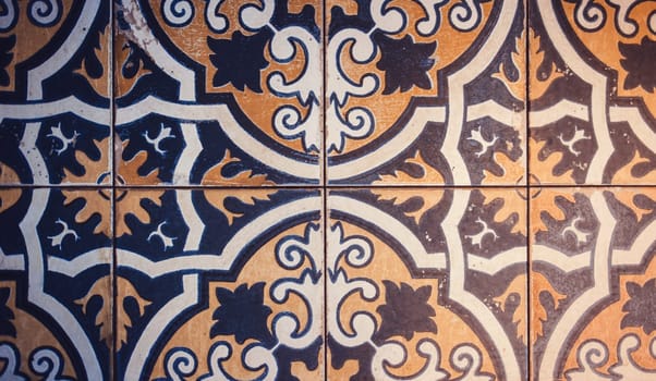 Old tiles in vintage cafe - Warsaw, Poland