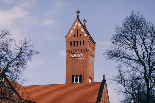 Red Church or Church Of Saints Simon and Helen in Minsk, Belarus