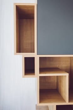 open modern wardrobe in office space