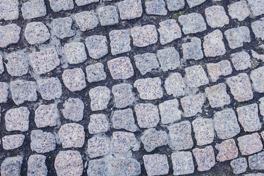 old vintage pavement tiles in the city