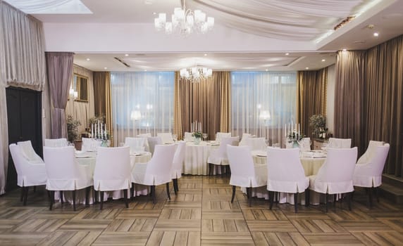 classic interior of a European restaurant or cafe