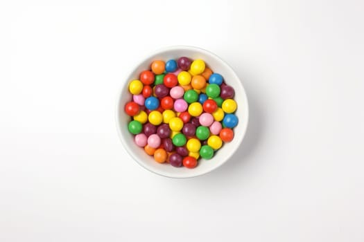 Bowl colorful candies nuts. Sweet candy. Generate Ai