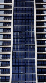 Modern apartment building exterior, residential house facade