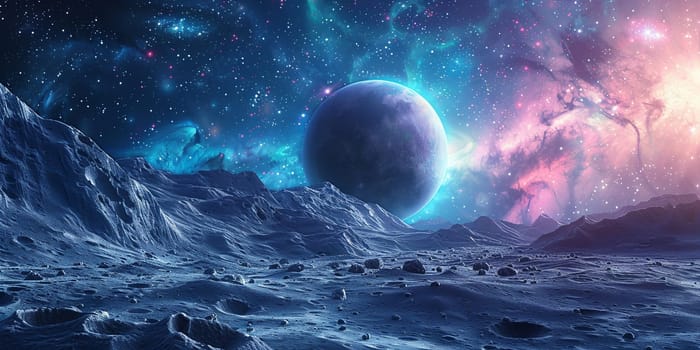 3D Rendered Fantasy Alien Landscape - 3D Illustration. High quality photo