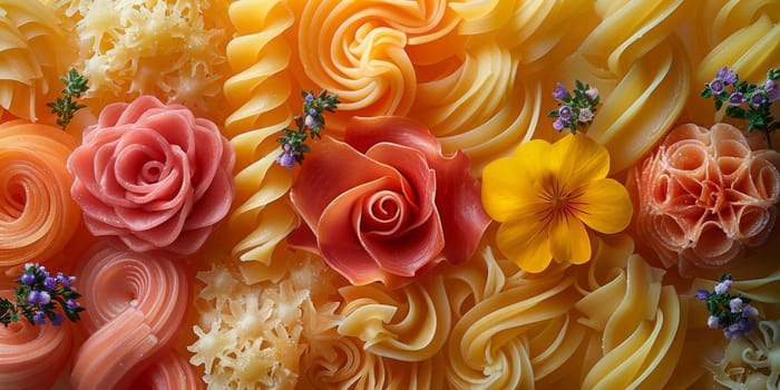 Classic Pasta on kitchen background. Diet and food concept