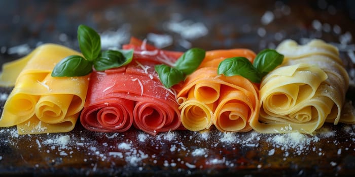 Classic Pasta on kitchen background. Diet and food concept