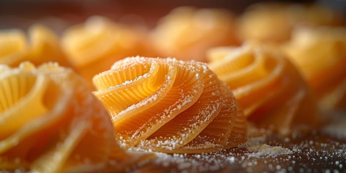 Classic Pasta on kitchen background. Diet and food concept