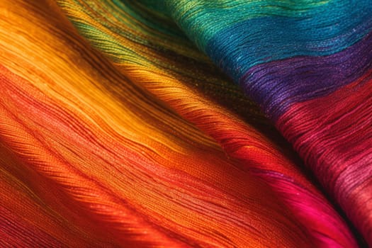 Textile colorful background. Silk textile. Generate Ai