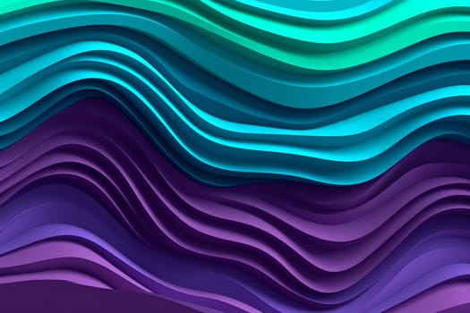 Colorful purple turquoise wave color. Liquid paint. Generate Ai