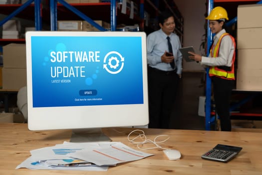 Software update on computer for modish version of device software upgrade