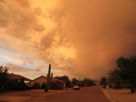 Amazing Summer Haboob Dust Storm in Arizona . High quality photo