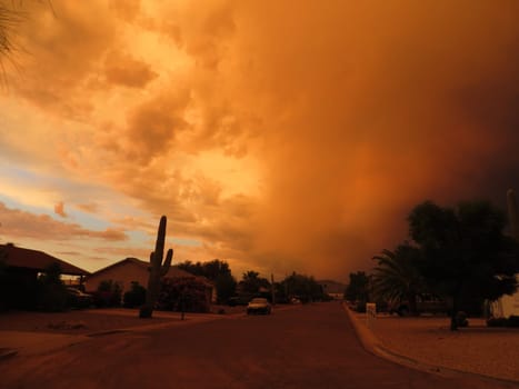 Amazing Summer Haboob Dust Storm in Arizona . High quality photo