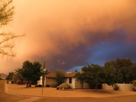 Amazing Summer Haboob Dust Storm in Arizona . High quality photo