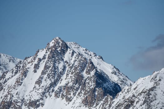 Mountains in the Pyrenees from the Grandvalira ski resort in Andorra.