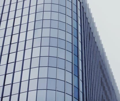 Modern office building, glass square surface 
