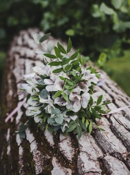 Bride's bouquet. Fresh wedding flowers