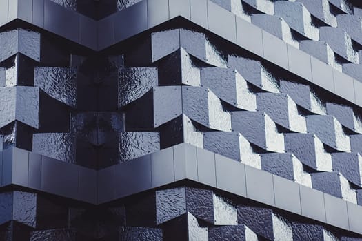 modern architecture. element of metal facade of the building
