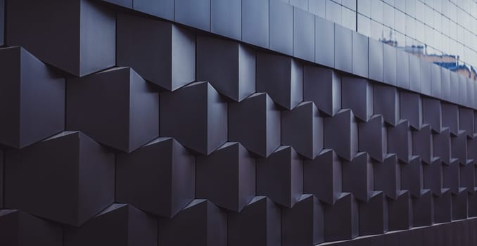 modern facade of the building. abstract architecture