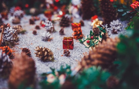miniature Christmas gifts on the streets of Riga