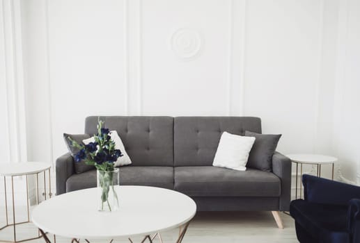 Elegant apartment interior with classic furniture.