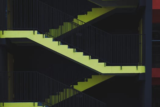 multi-level concrete steps in the Parking lot