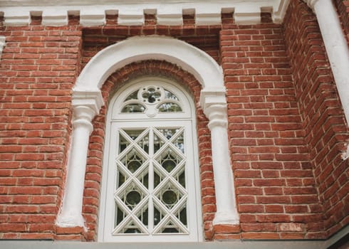 the old white window in the Church. religion