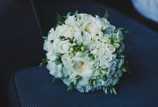 Vintage bridal bouquet at a wedding day