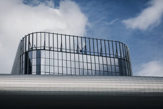 Corporate office building. Modern architecture on sky background